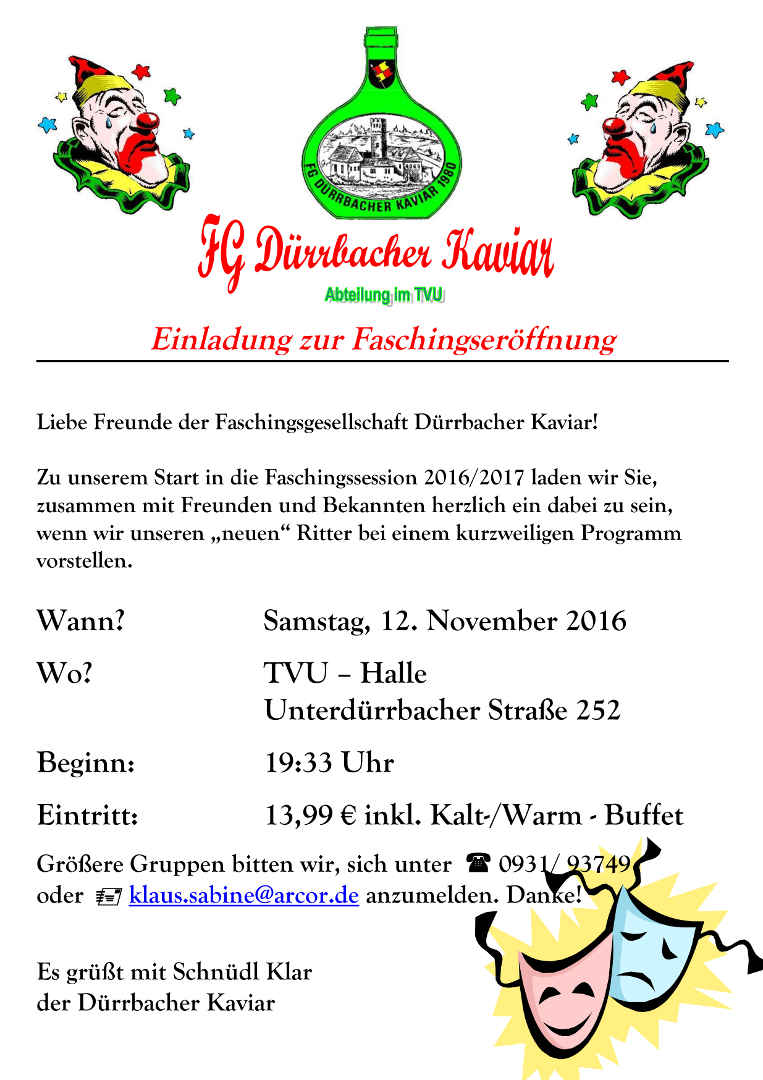 Unsere Faschingseröffnung